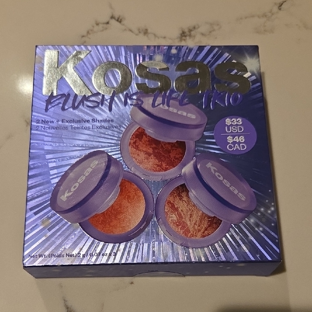 Kosas Blush Life Trio with Purple and Orange Hues